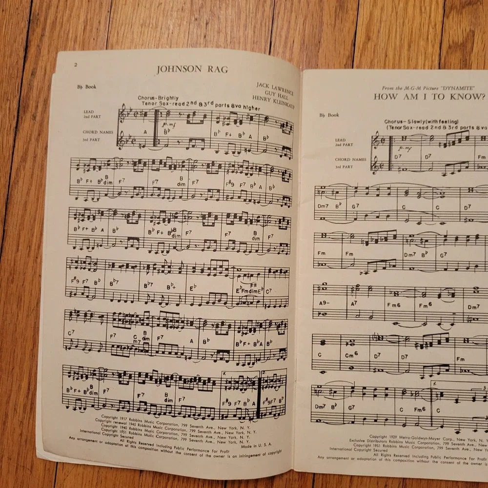 Combo Orks No 2 Small Dance Band Sheet Music Eb Bb‎ C Books Paul Hill Vintage